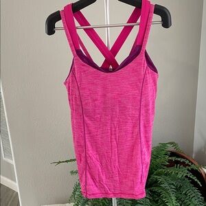 lululemon athletica Pink Cross-Back Tank Top